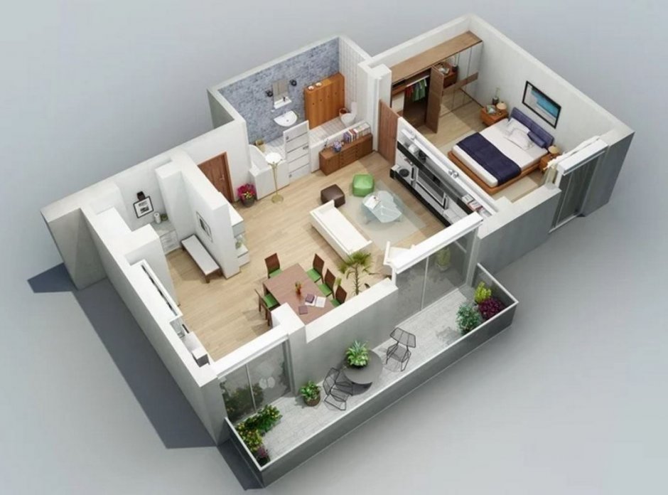 Трехмерная модель квартиры