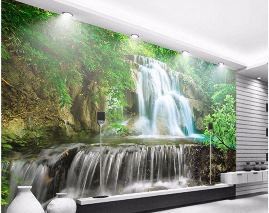 Фотообои водопад на стену