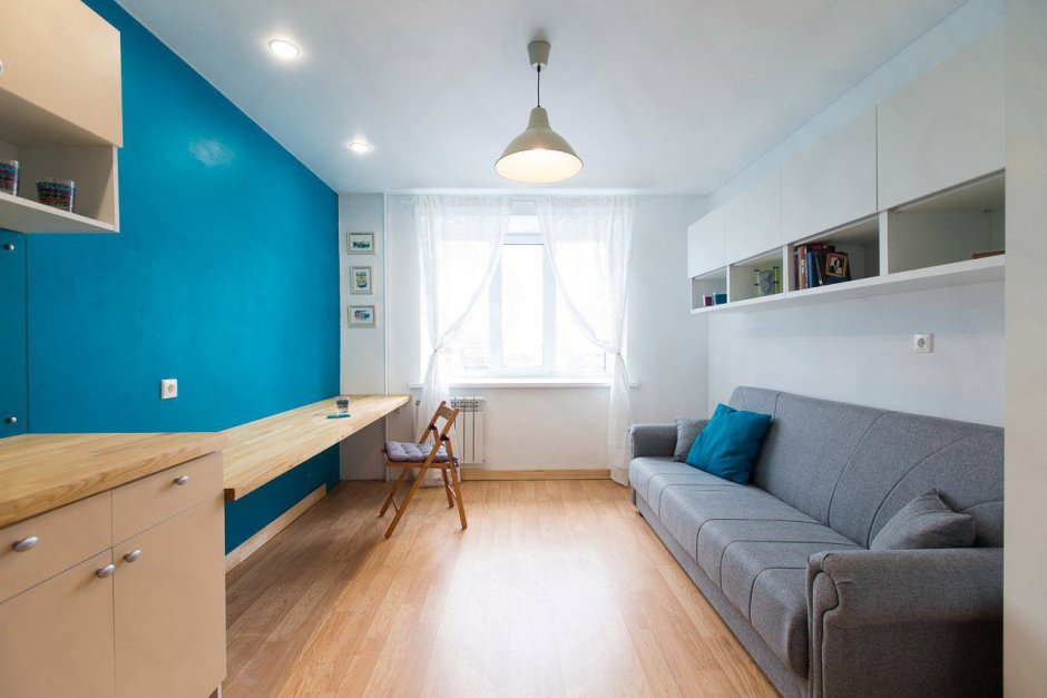 Интерьер для маленькой комнаты в общежитии 14 кв