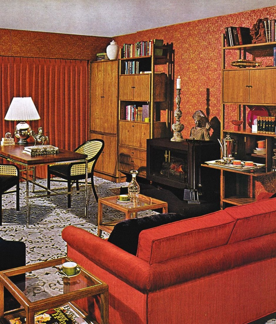 Гостиная в стиле 70-х годов
