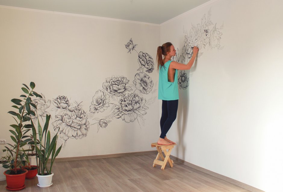 Рисование на стенах в квартире