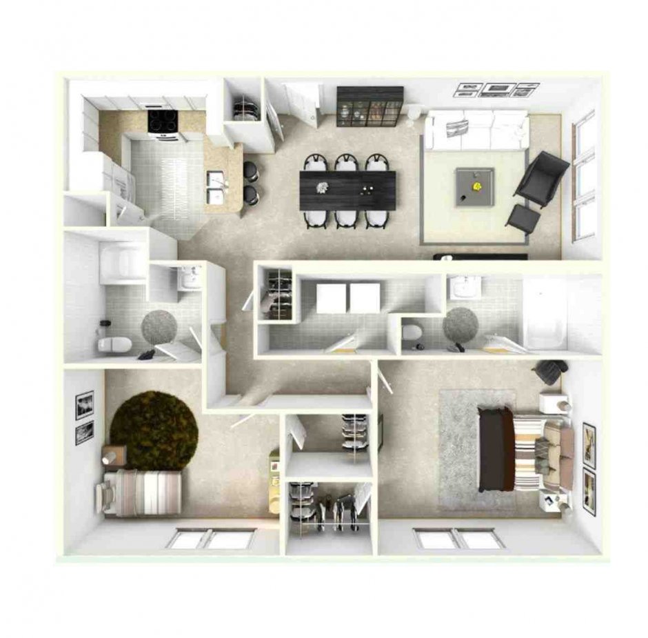 План квартиры вид сверху