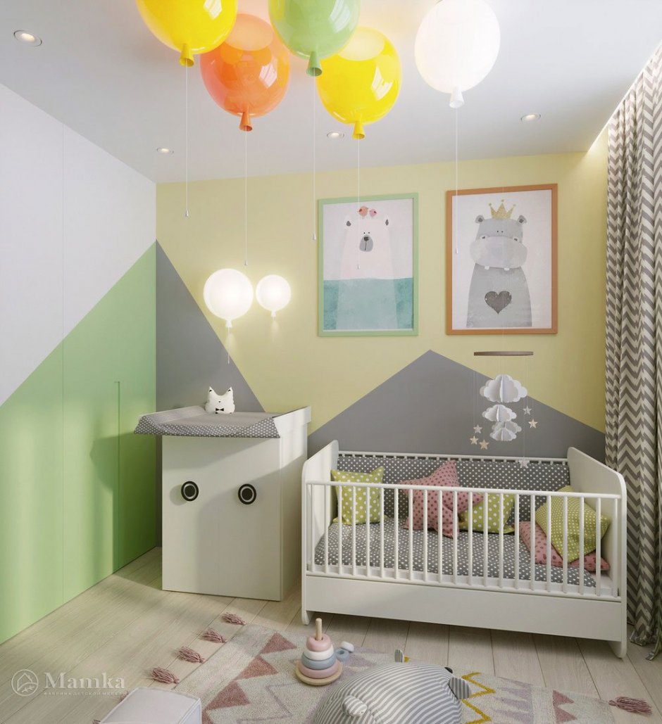 Планировка детской комнаты для младенца