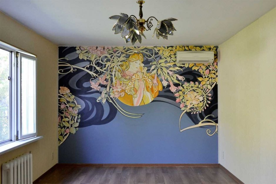 Абстракция на стене в квартире (35 фото)