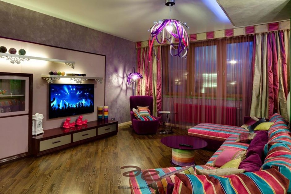 Необычная гостиная в квартире