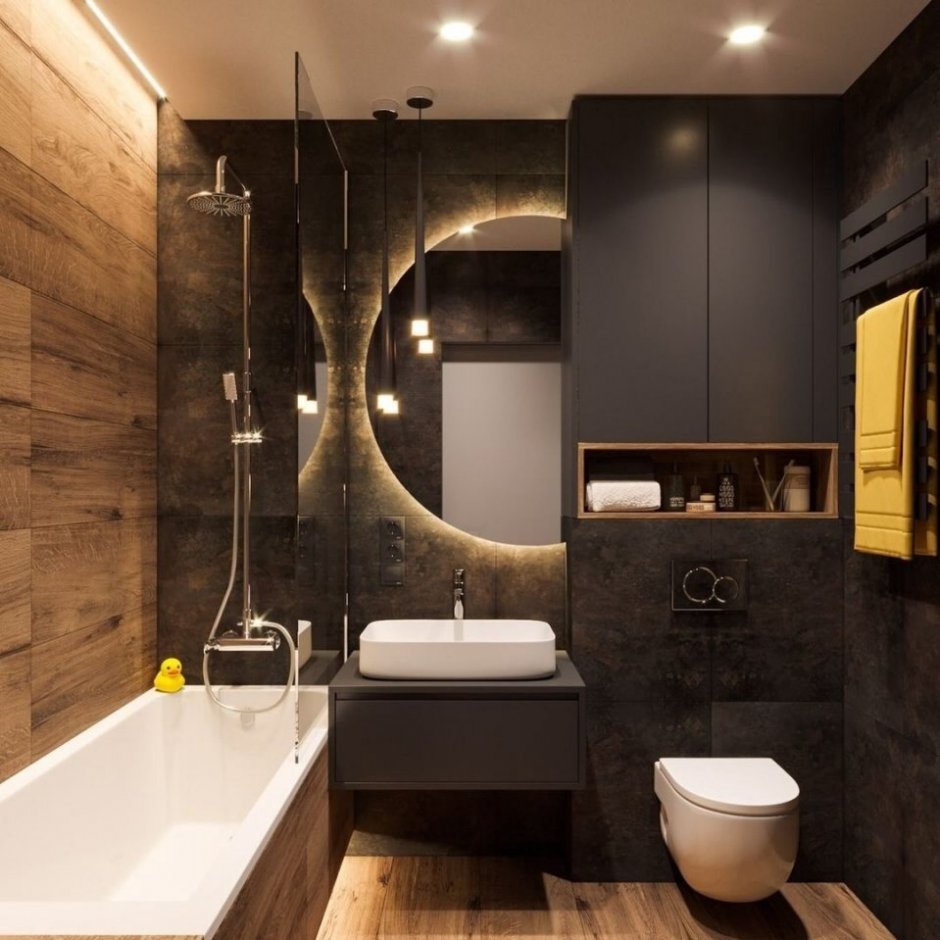 Дизайнерские проекты ванных комнат в квартире