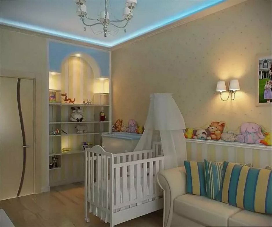 Комната для младенца в однокомнатной квартире