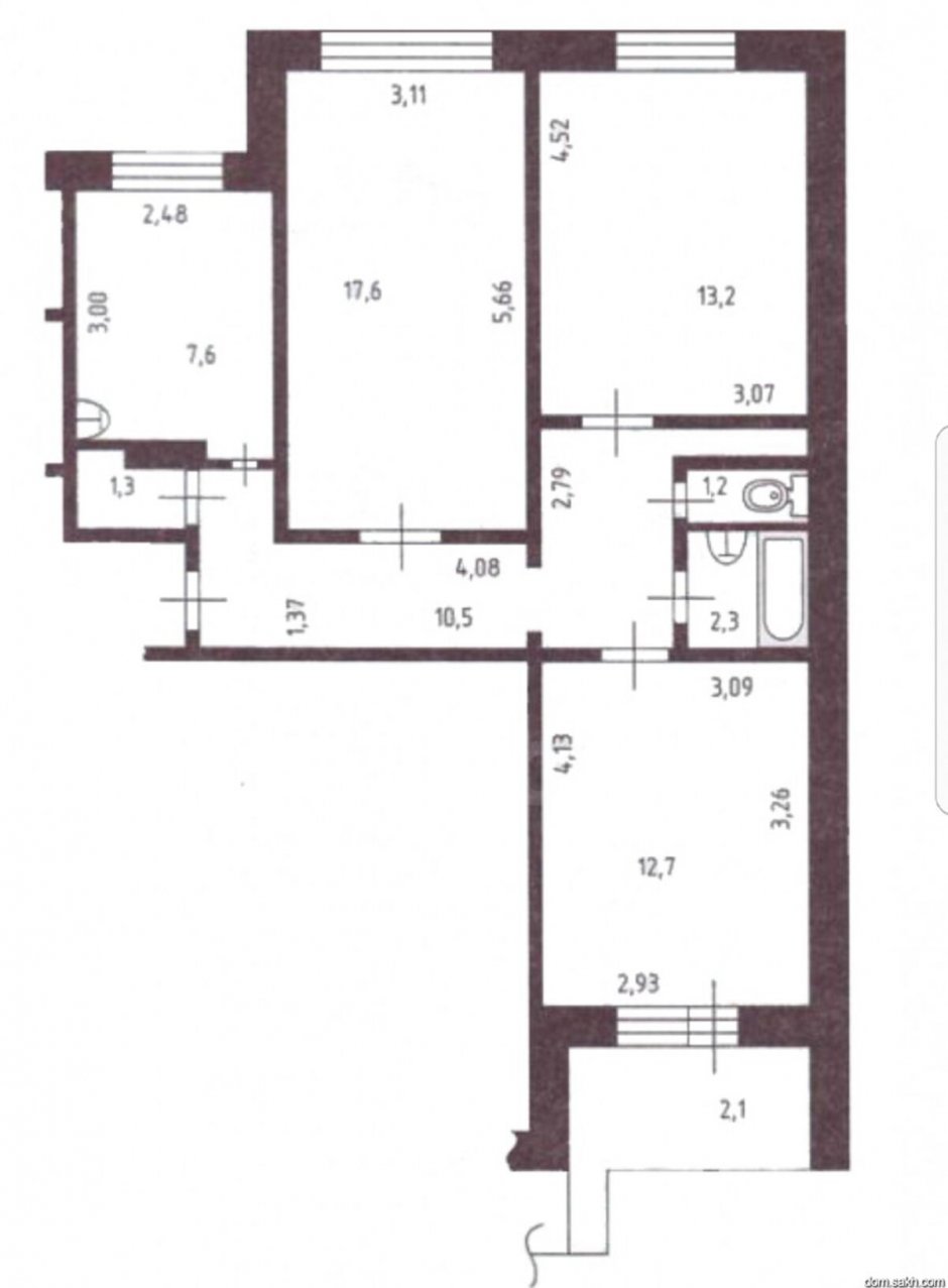 Московская планировка 3-х комнатной квартиры