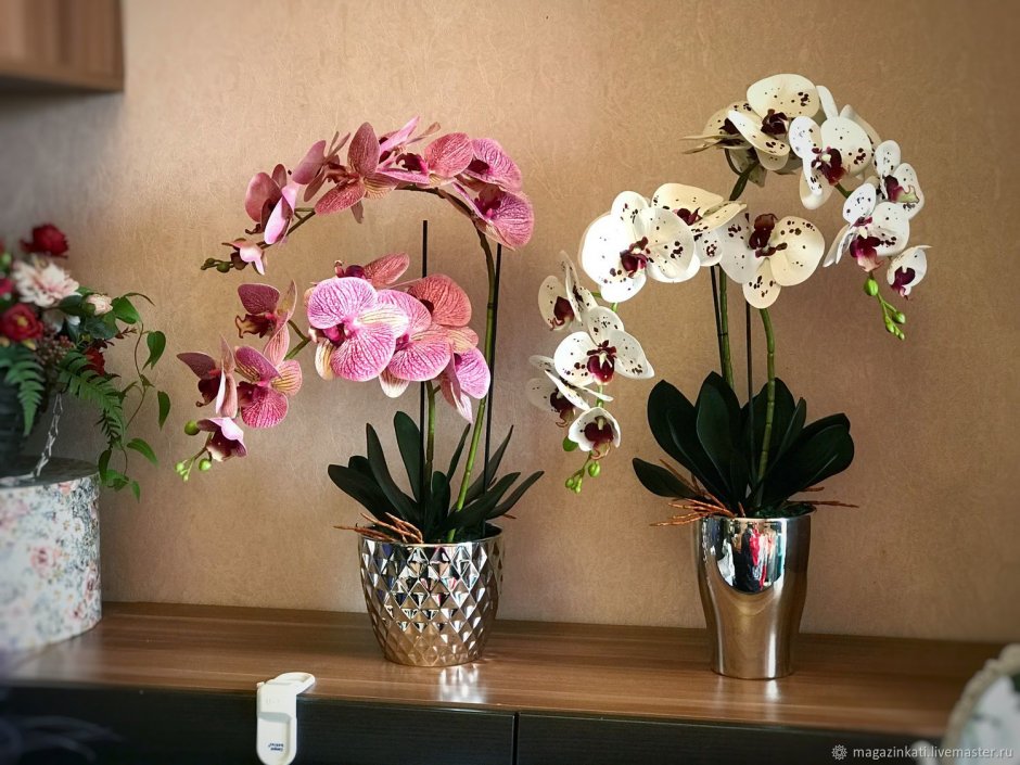 Композиции с орхидеями из бумаги