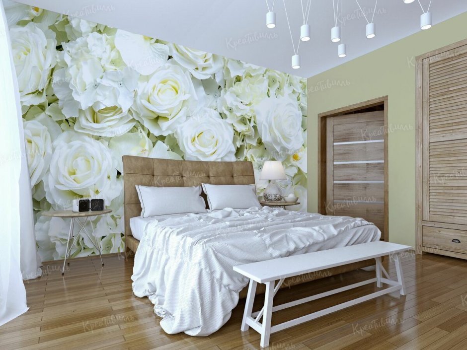 Спальня с цветами