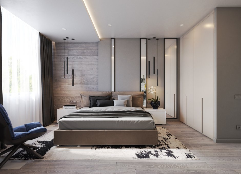 Интерьер спальни в современном стиле 2021