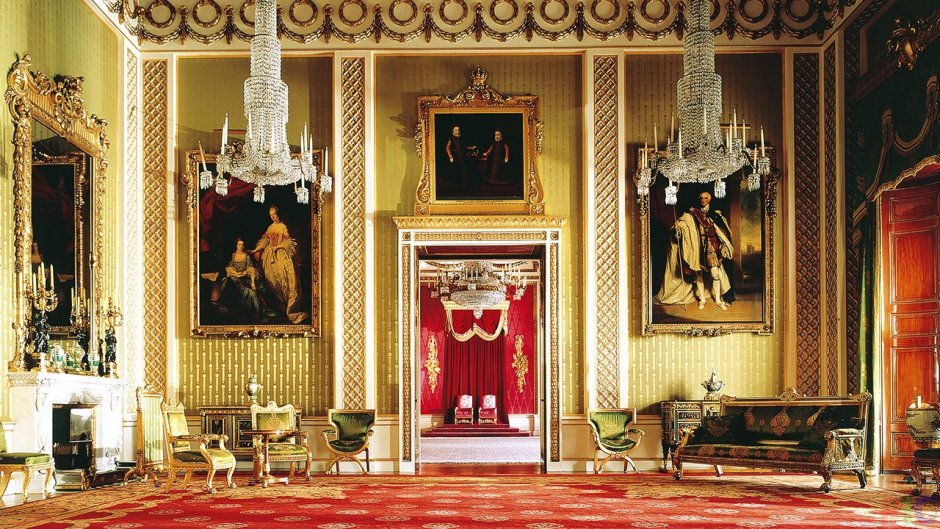 Букингемский дворец внутри Тронный зал