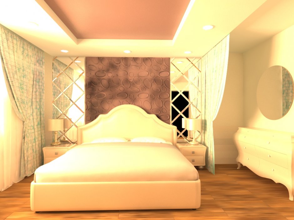 Визуализация спальни в современном стиле
