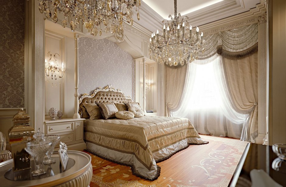 Элитная спальня в классическом стиле