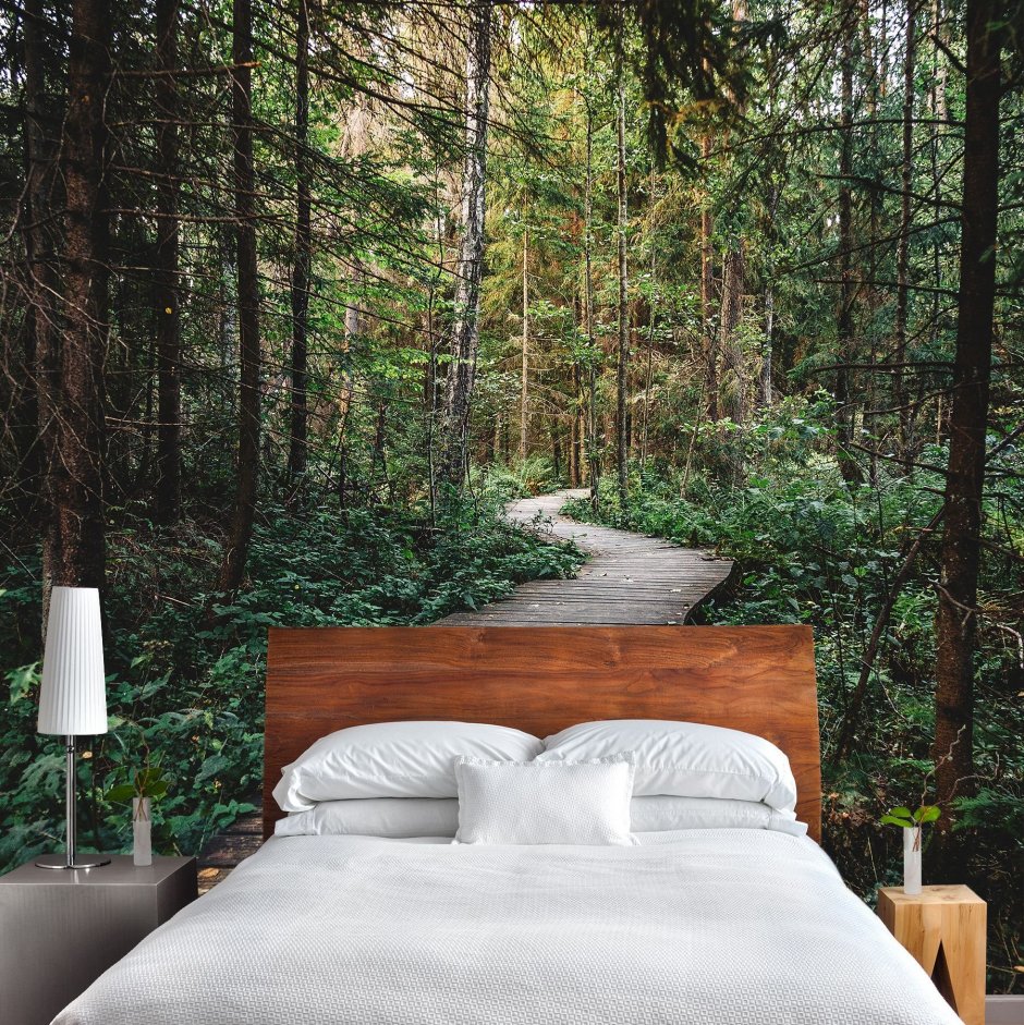 Спальня в стиле леса