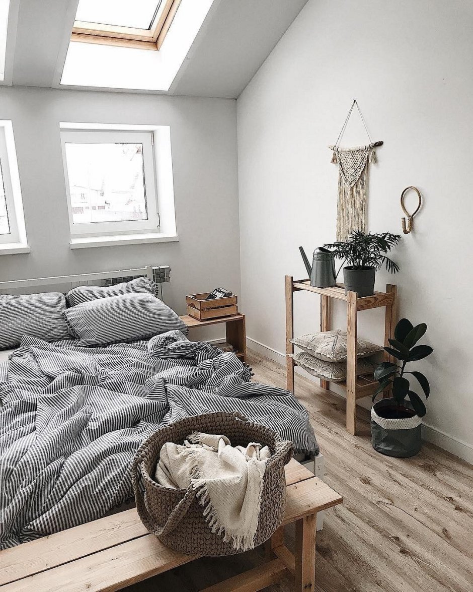 Дачная спальня в скандинавском стиле