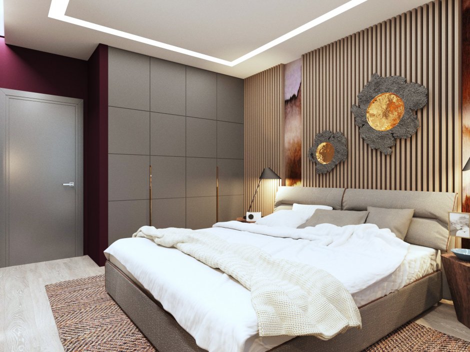 Спальная комната в современном стиле для родителей