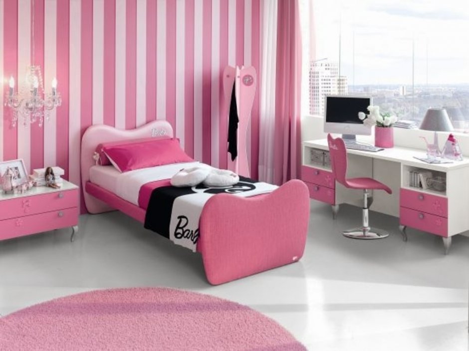 Спальня в стиле Барби (31 фото)