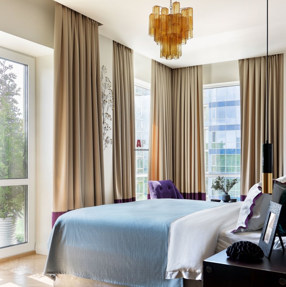 Спальня с панорамными окнами