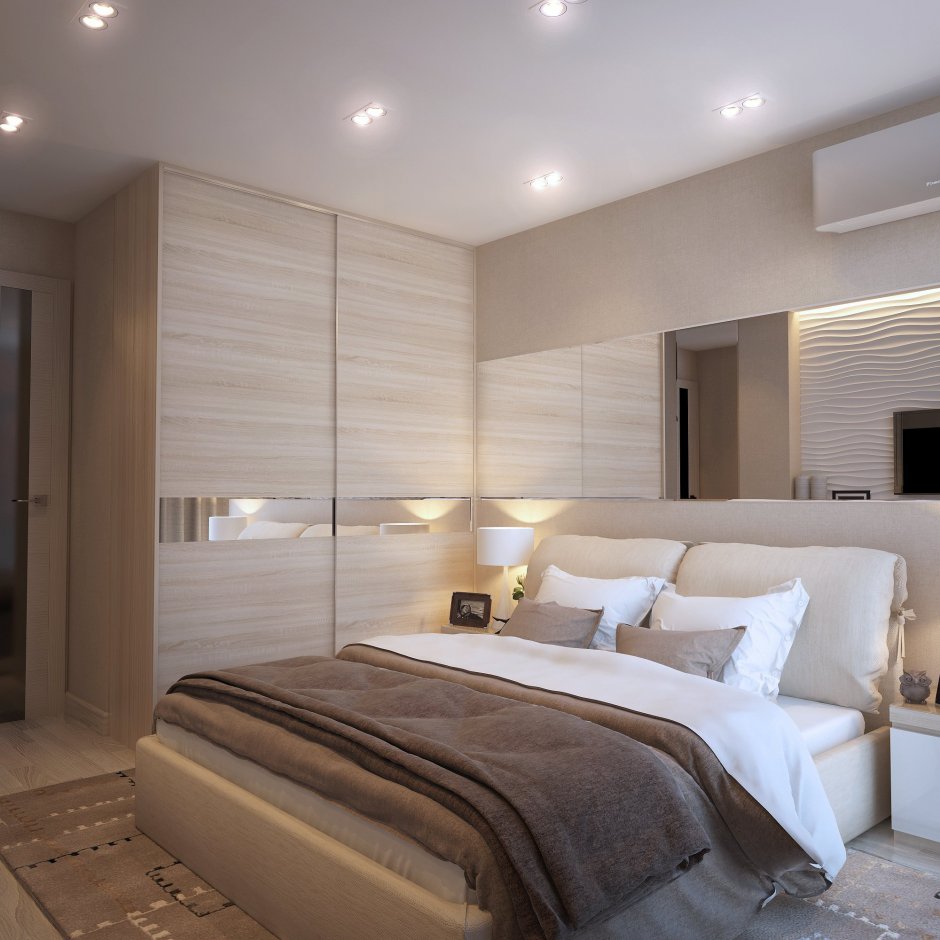 Потолочное освещение в спальне с натяжными потолками