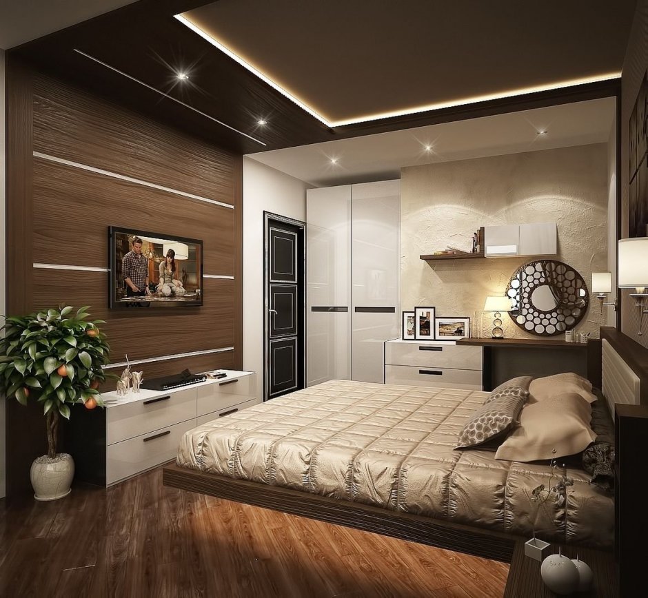 Спальня в стиле шоколад