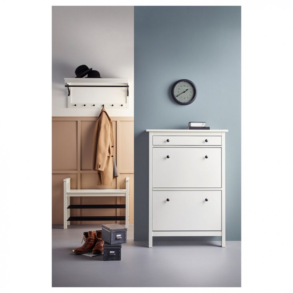 Hemnes ХЕМНЭС полка для головных уборов, белый 85 см