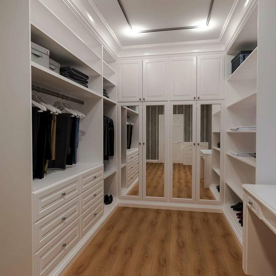Современная гардеробная комната