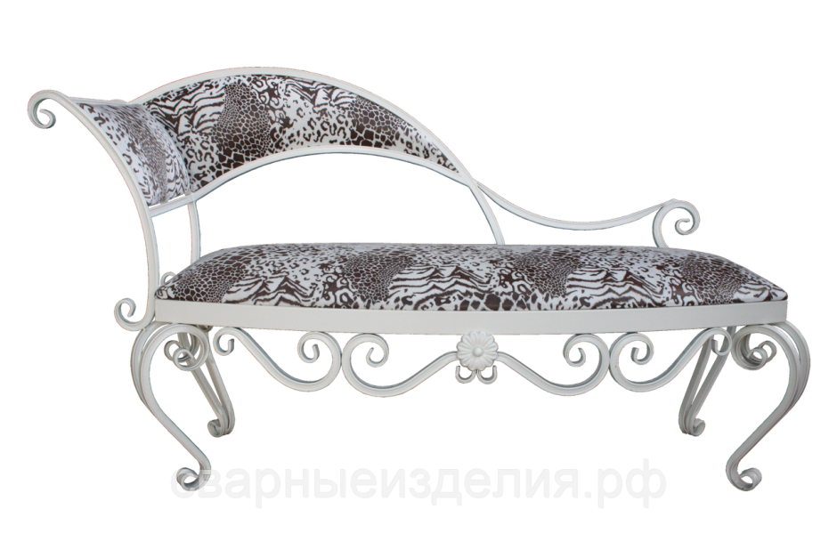 Диван кованый Эстель белый