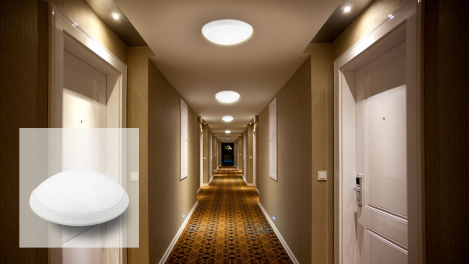 Освещение длинного коридора в частном доме