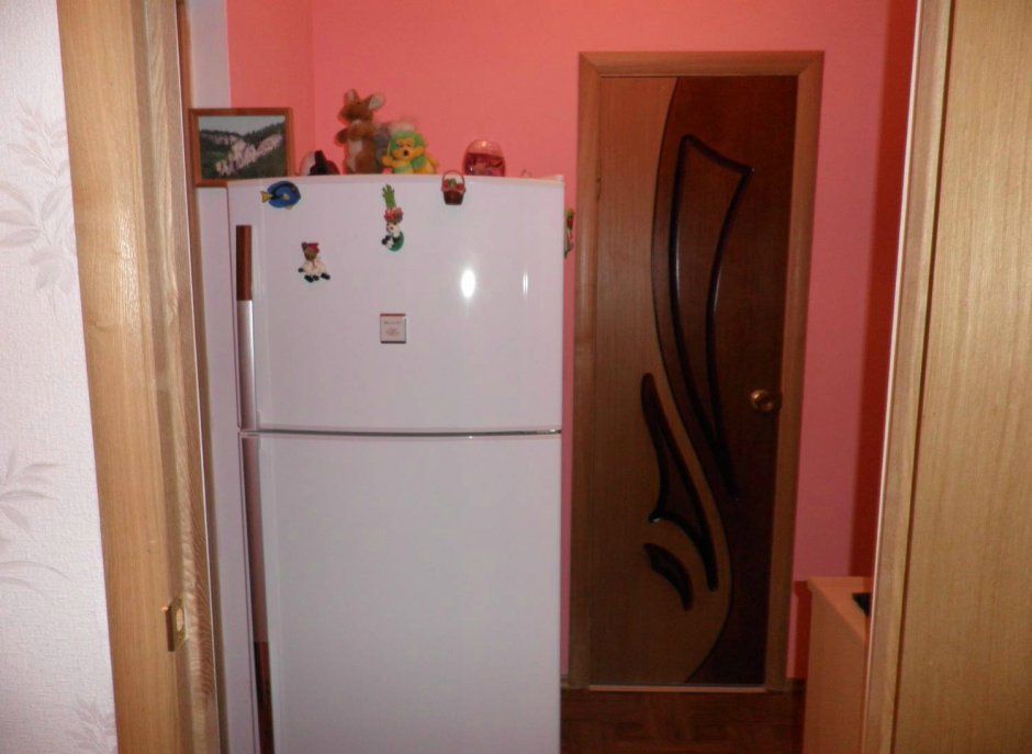 Встраиваемый холодильник в коридоре