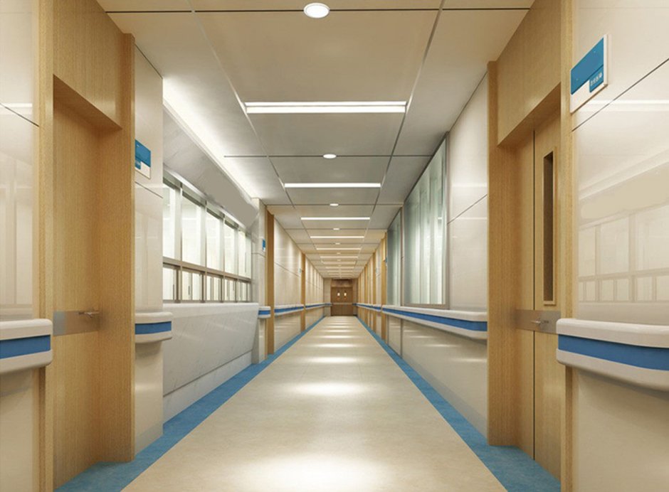 Интерьер коридора больницы