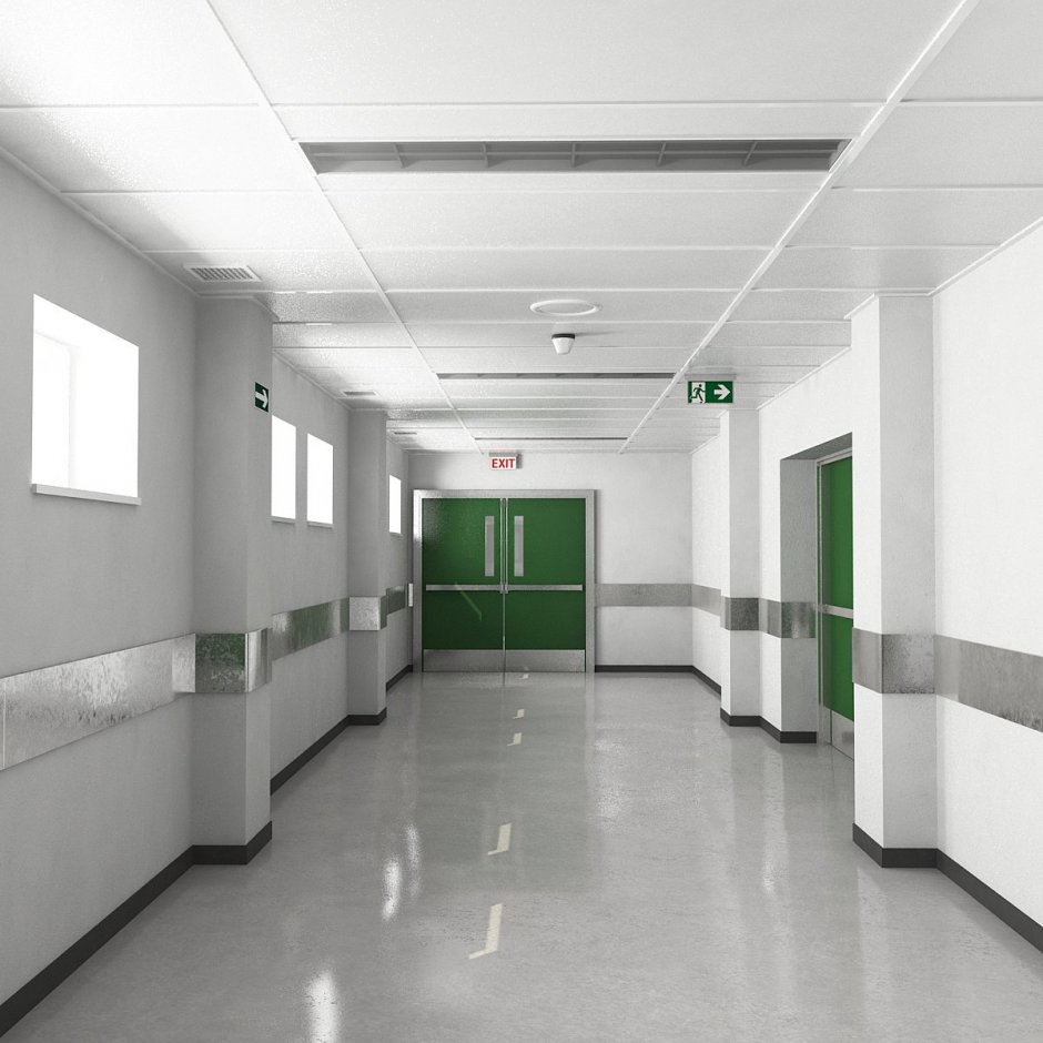 Белый коридор больницы