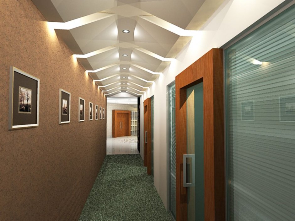 Интерьер офисного коридора
