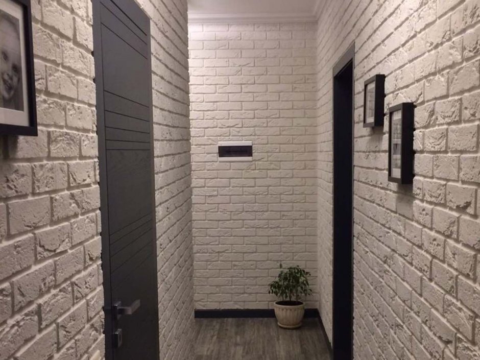 Плитка под кирпич в коридоре (35 фото)