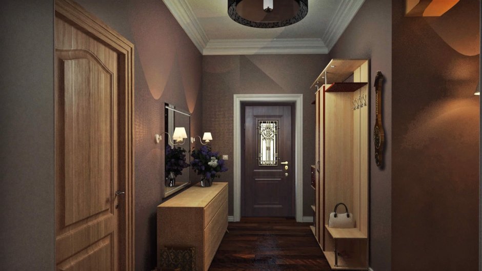Светло коричневый коридор (33 фото)
