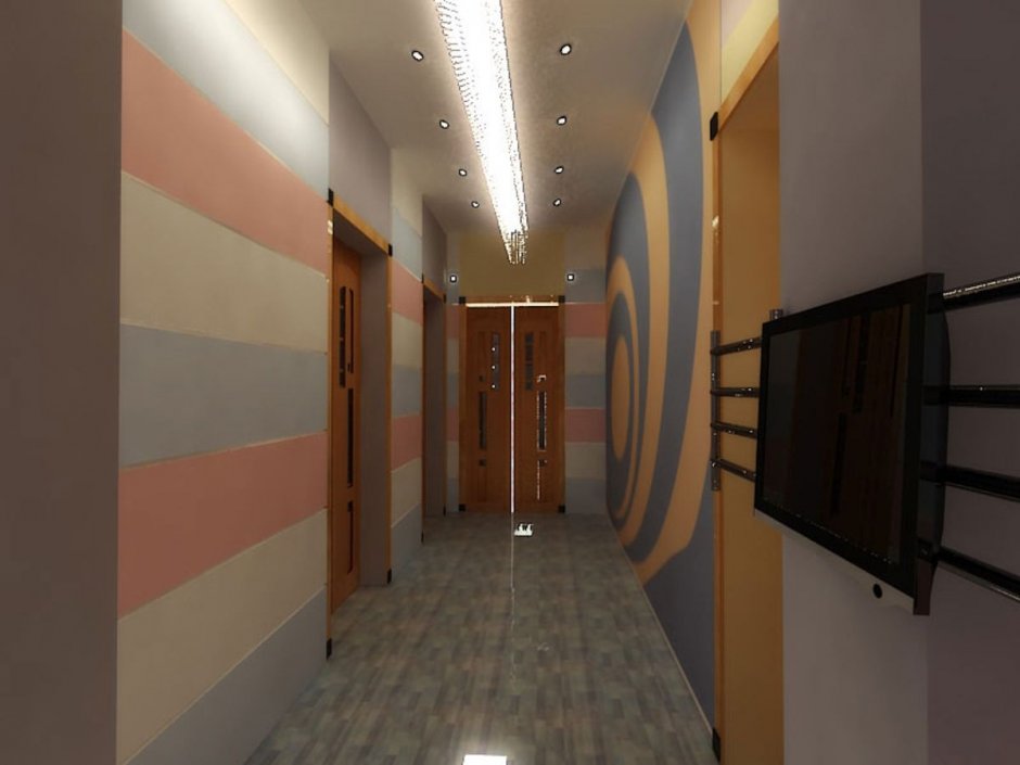 Покраска коридора в офисе