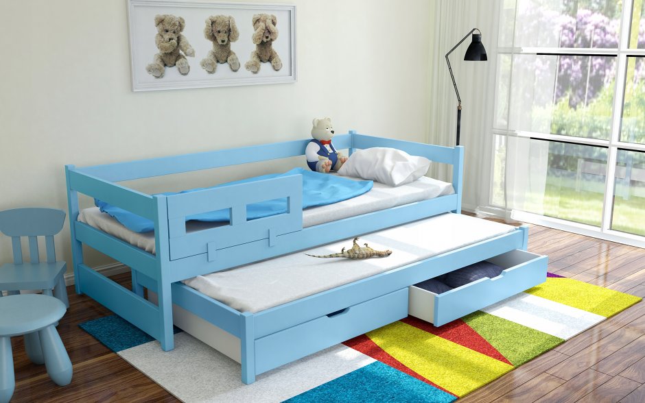 Выдвижная кровать для двоих детей икеа