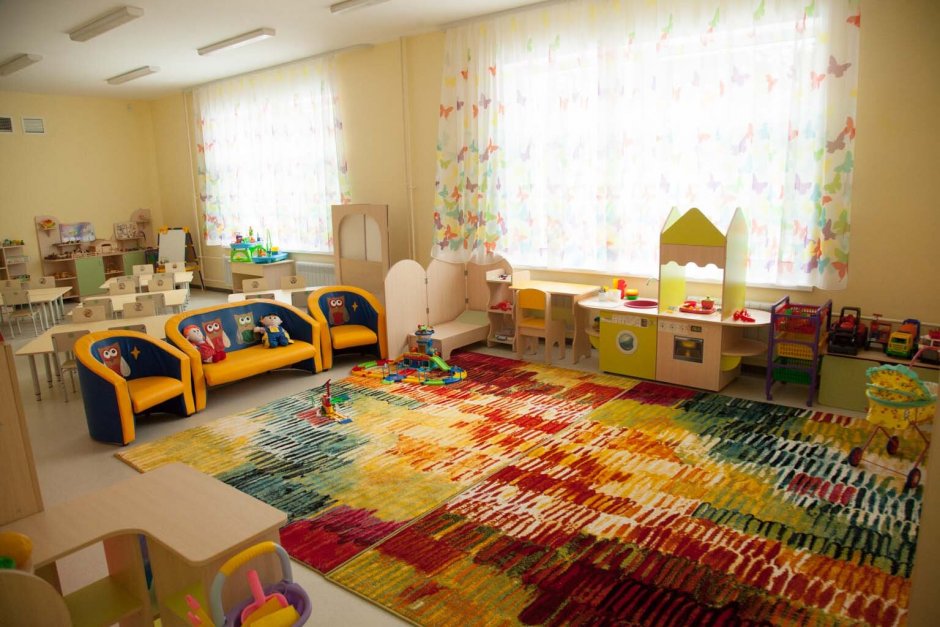 Спальные комнаты в детском саду