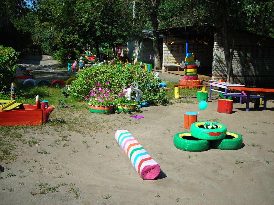 Площадки в детском саду летом современные
