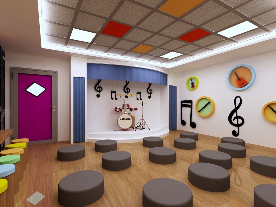 Музыкальный кабинет в детском саду