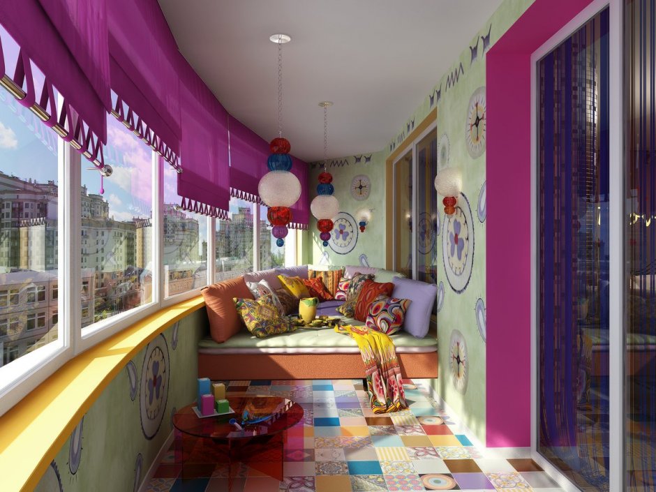 Детская комната с балконом