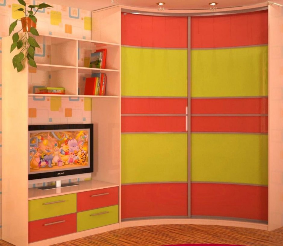 Встроенные шкафы для детской комнаты