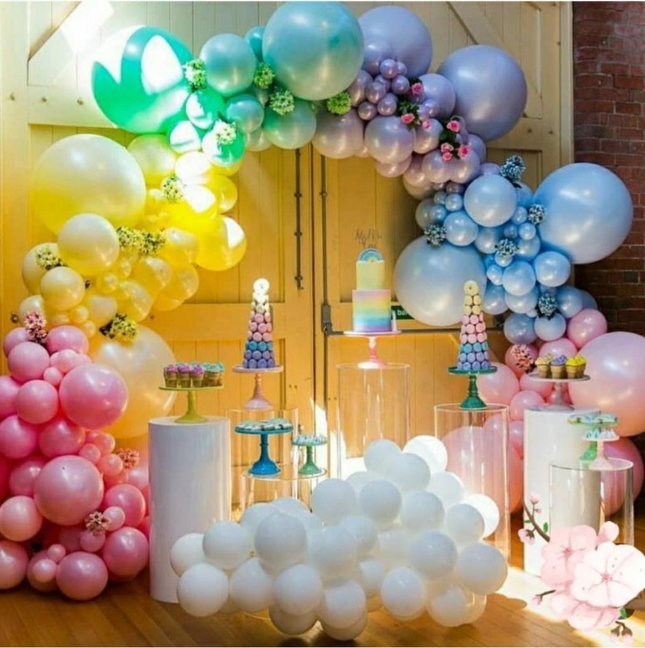 Украшение фотозоны шарами на день рождения ребенка
