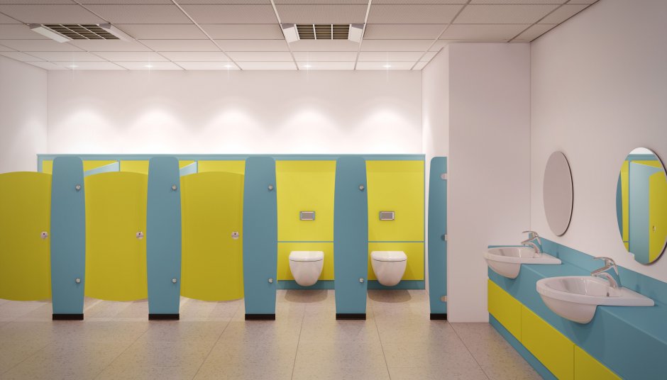 Туалетная комната в школе
