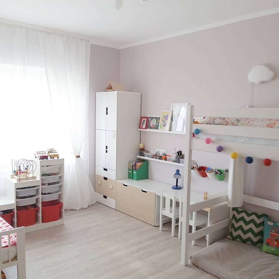 Икеа детская комната интерьер на двоих
