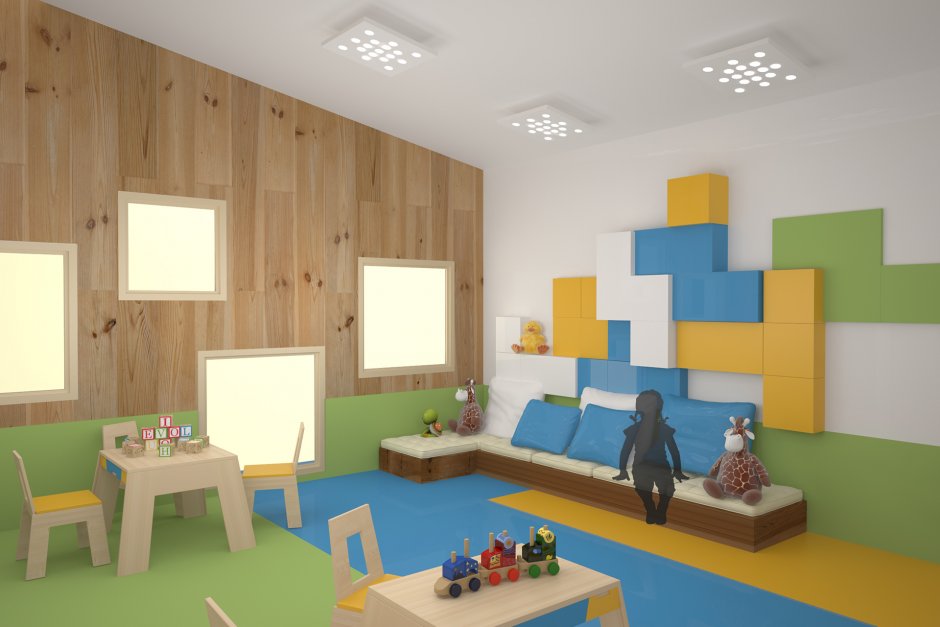 Визуализация интерьера детского сада