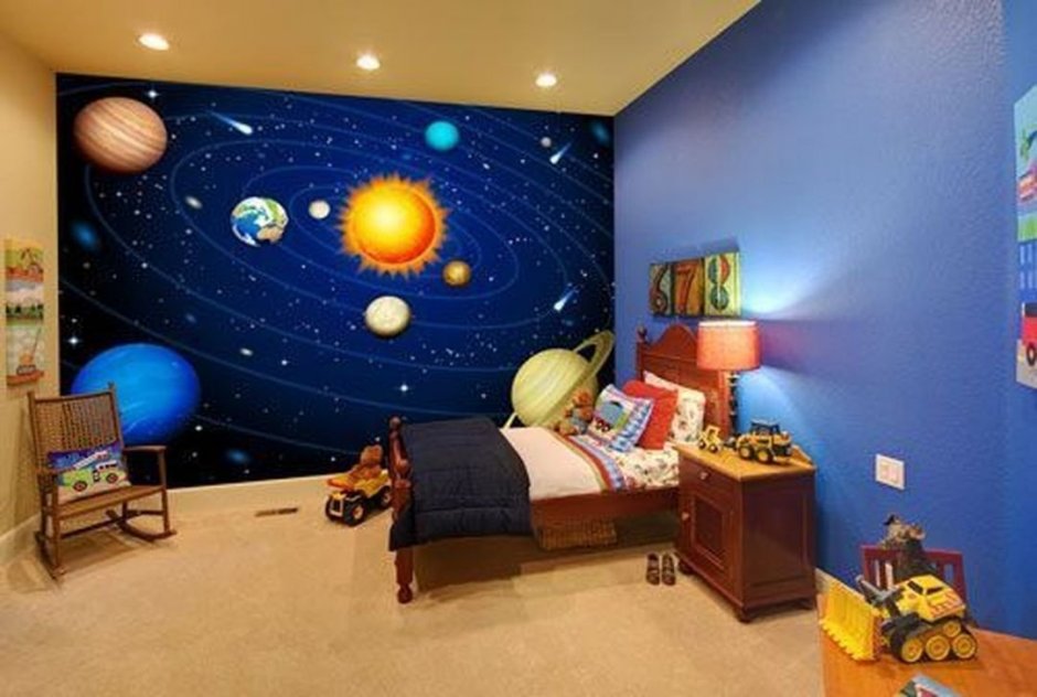 Детская комната в космическом стиле