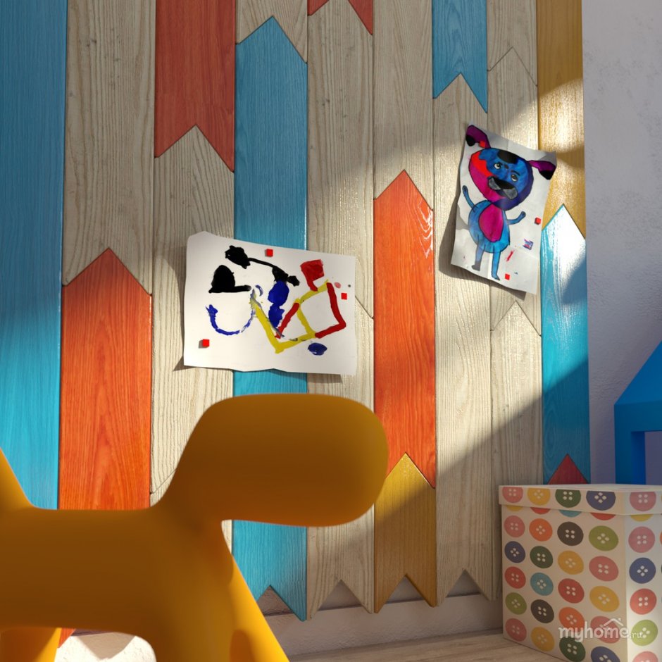 Цветные деревянные панели для изготовления детской мебели