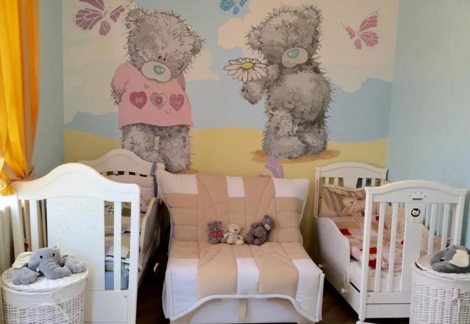 Детская комната для разнополой двойни