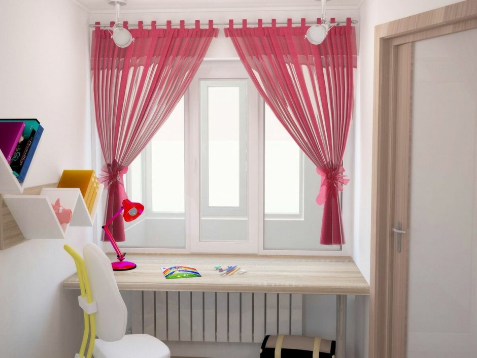 Короткие шторы для детской